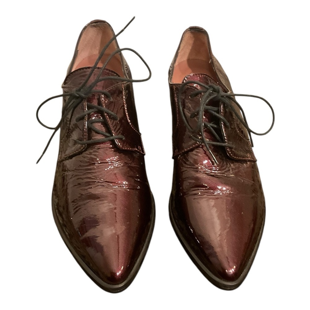 Summit White Mountain Women’s Burgundy Patent Leather Oxford Shoes Size 39/9